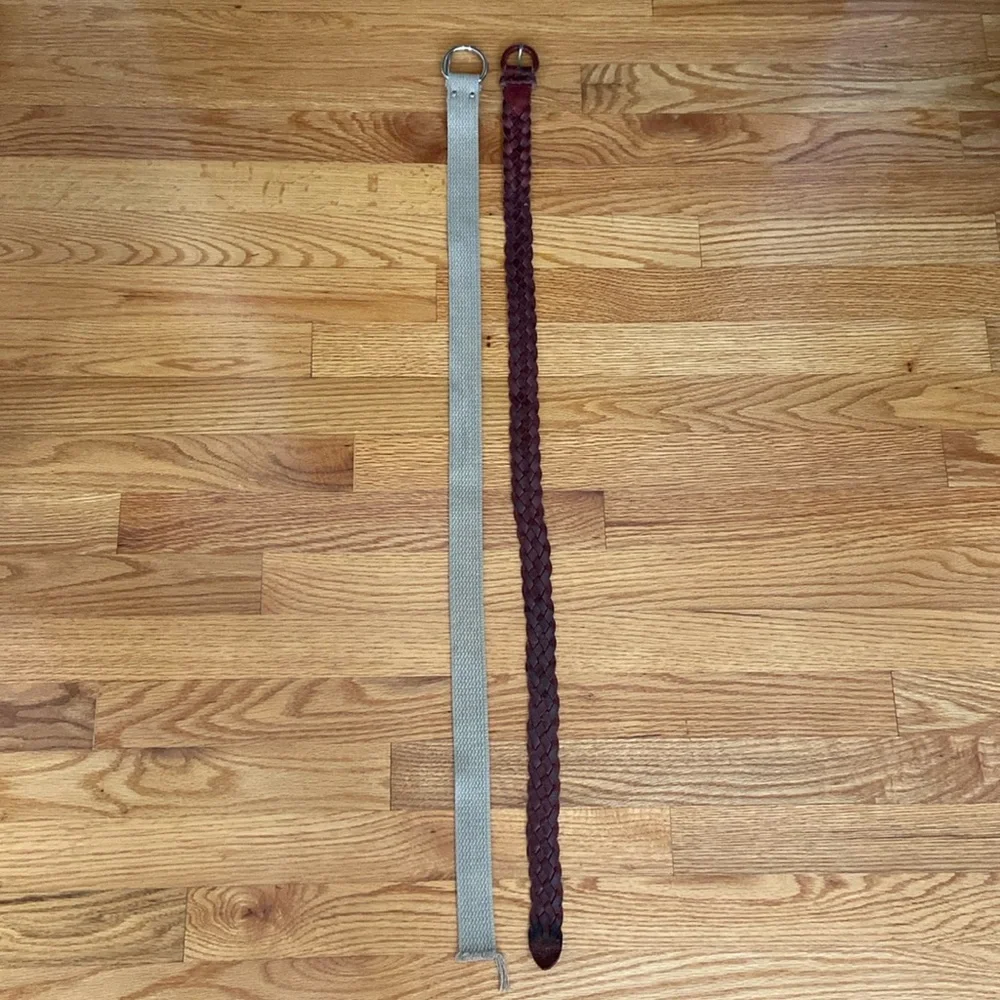 Pair of 1 Leather/1 Fabric Belt